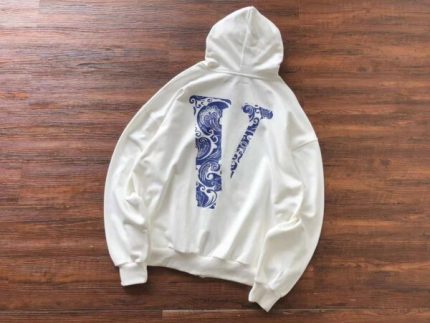 Vlone Art Printed White Hoodie