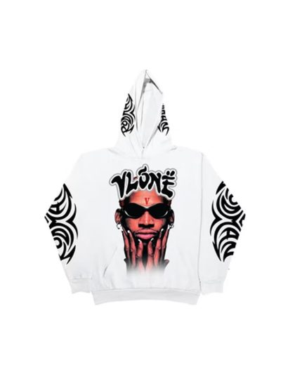 Vlone Rodman Logo Hoodie – White